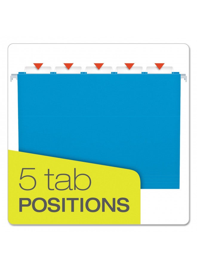 Pendaflex أقلام بندافليكس المعاد تدويرها، حجم رسالة، أزرق، قطع 1/5، 25/صندوق (81603) - Image 4