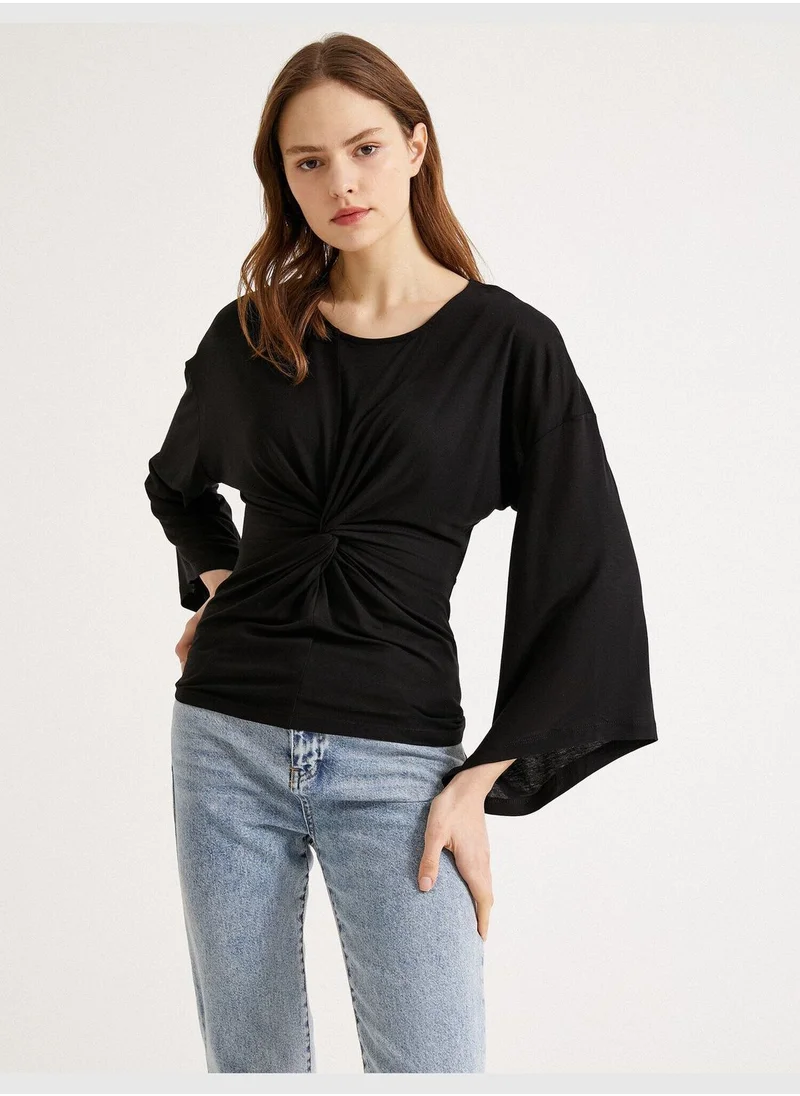 كوتون Drawstring T-Shirt