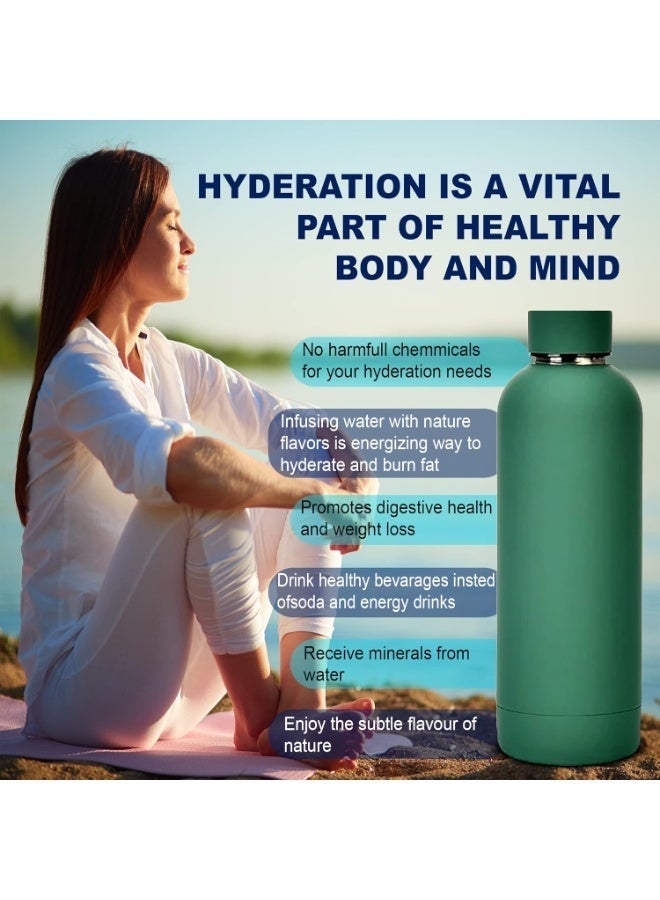 Kimaya Matte Finish Stainless Steel Water Bottle, Vacuum Insulated Travel Bottle, Hot & Cold Water Bottle 500ml, Midnight Blue - Image 5