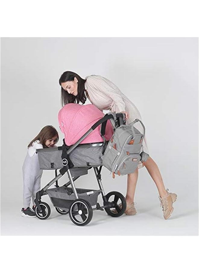 Moon Pro - 2 In 1 Stroller - Pink