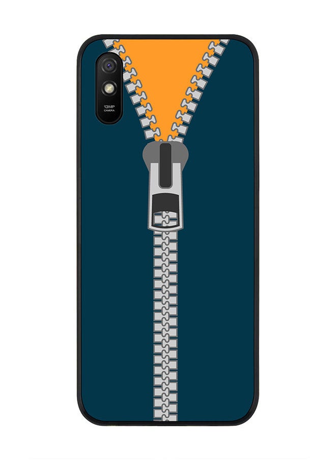 Stylizedd Rugged Black edge case for Redmi 9A 4G Slim fit Soft Case Flexible Rubber Edges Anti Drop TPU Gel Thin Cover - Zipper  - Image 1