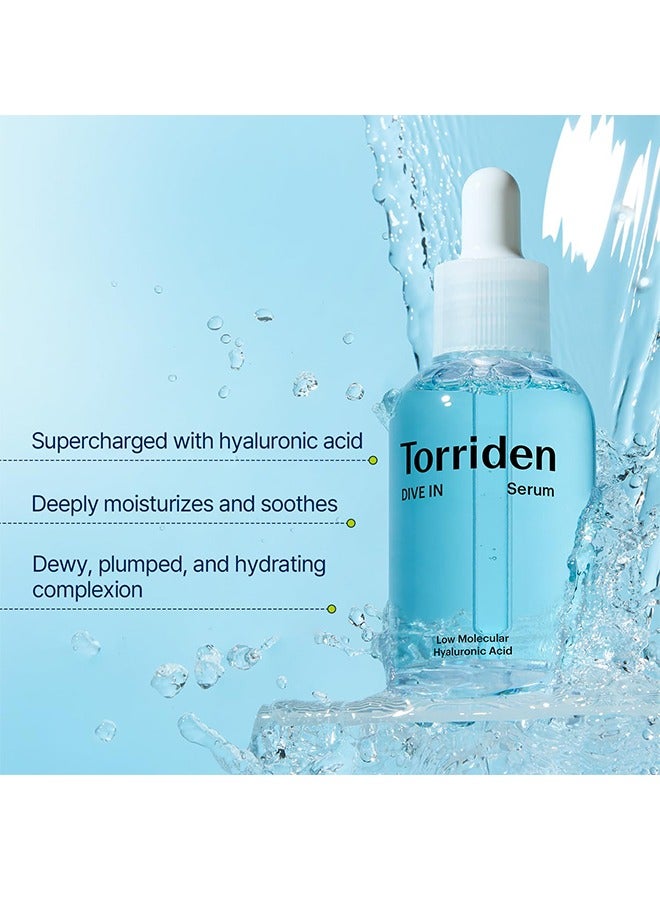 Torriden DIVE-IN Low Molecule Hyaluronic Acid Serum，Fragrance-Free Face Serum for Dry, Dehydrated, Oily Skin, Vegan and Cruelty-Free, Clean Skin Care-50ml - Image 2