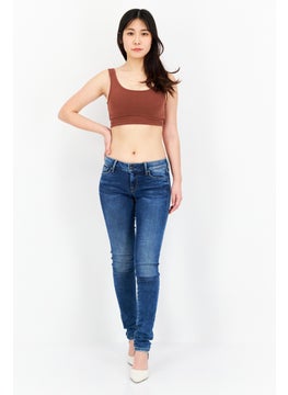 Pepe Jeans Women Regular Fit Washed Denim Jean, Blue  - Image 4