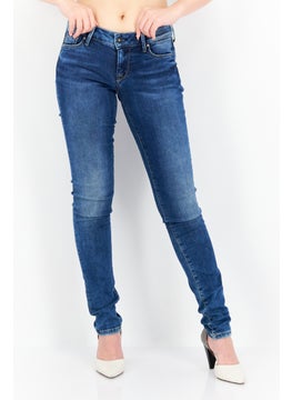Pepe Jeans Women Regular Fit Washed Denim Jean, Blue  - Image 1