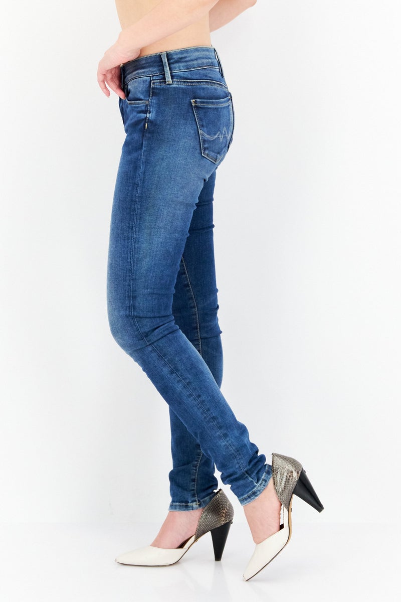 Pepe Jeans جينز دنيم مغسول للنساء بقصة عادية، أزرق - Image 2