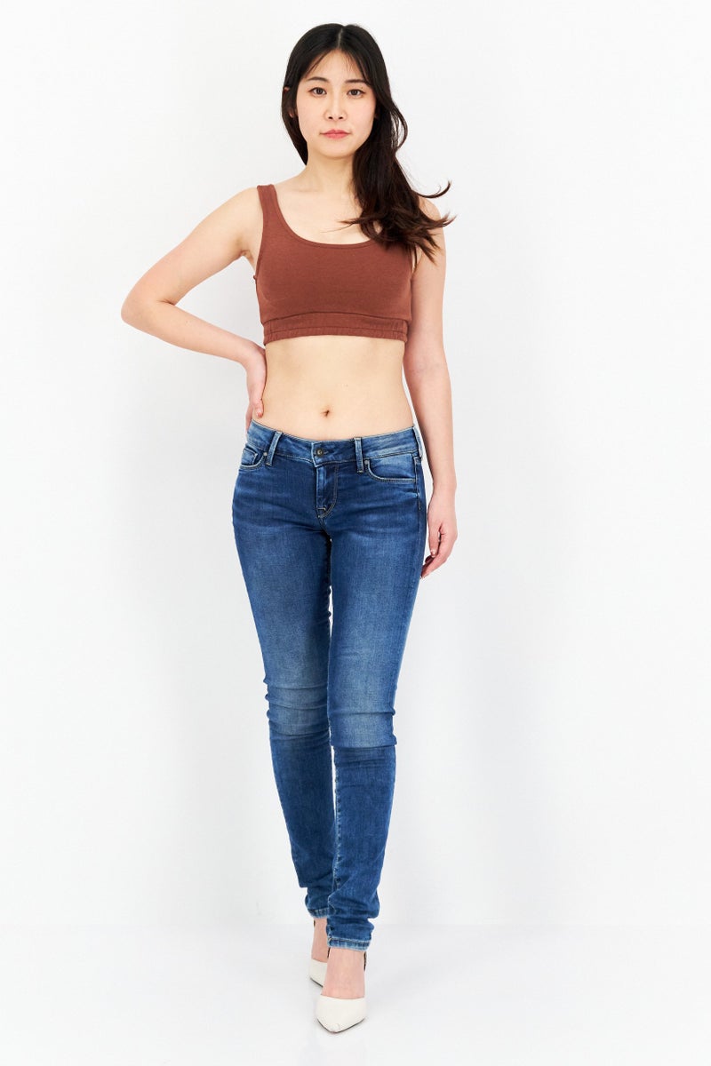 Pepe Jeans جينز دنيم مغسول للنساء بقصة عادية، أزرق - Image 4