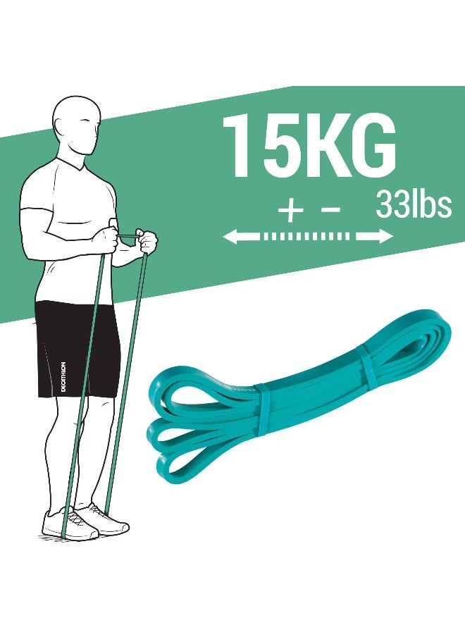 CORENGTH CORENGTH BY DECATHLON,15 Kg Weight Training Resistance Band For Home Gym Workout - Green  - Image 1