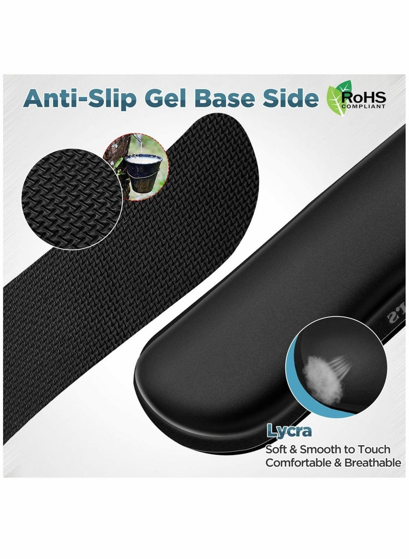 Captaintech Gimars Upgrade Enlarge Gel Memory Foam Set Keyboard Wrist Rest Pad, Mouse Wrist Cushion Support for Office, Computer, Laptop, Mac, Comfortable, Lightweight for Easy Typing Pain Relief, Black - Image 3