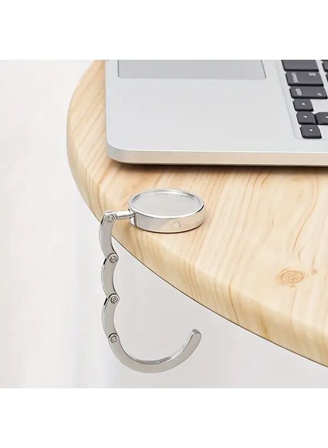 Stainless Steel Heavy Duty Non Slip Desk Hook Organizer Foldable Detachable Space Saving - Image 3