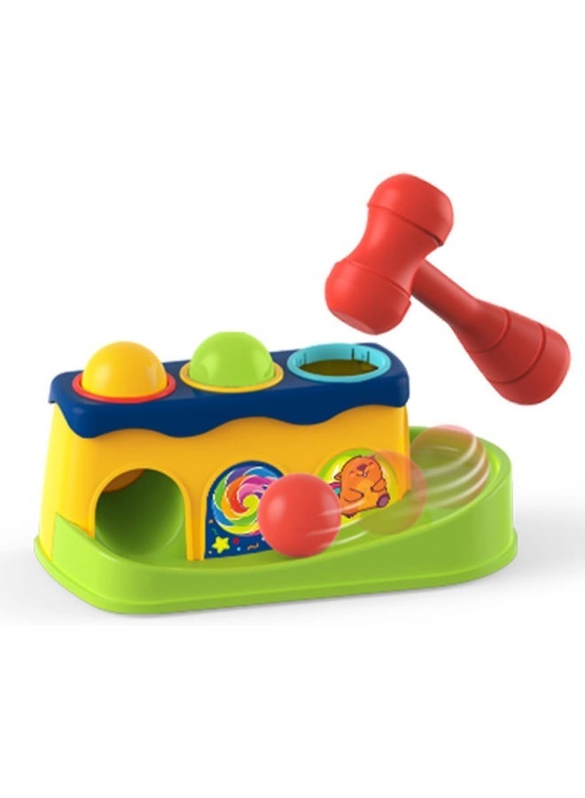 ECVV Hammer and Ball Drop Toys Early Developmental Hammer Montessori Toys Educational Fun Learning Ball Gift Toys for Babies & Toddlers - Image 1