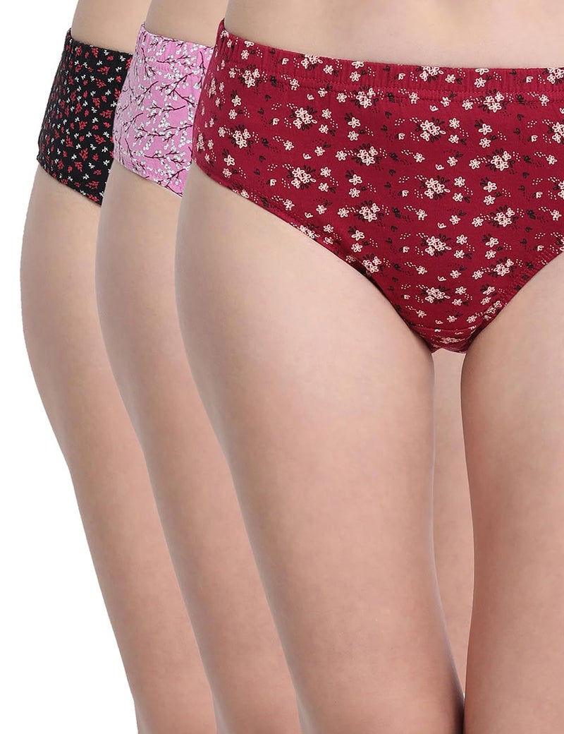 VSTAR Women's Cotton Blend Panties Pack of 3 Honey 90 Cm Assorted - Image 1
