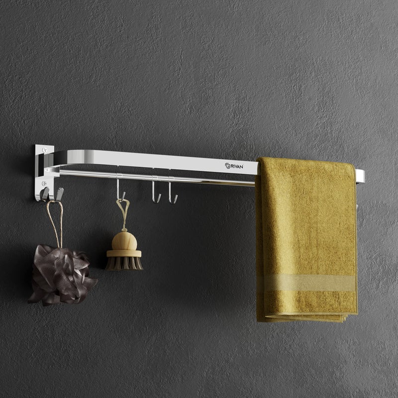 GRIVAN 24 Inch Wall Mounted Stainless Steel Towel Rod for Bathroom, Towel Racks and Bars - Image 1