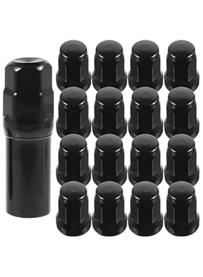 21Pcs 20mm Steel Wheel Lug Nuts Set with Anti Theft Caps for Cars Trailers - Image 1