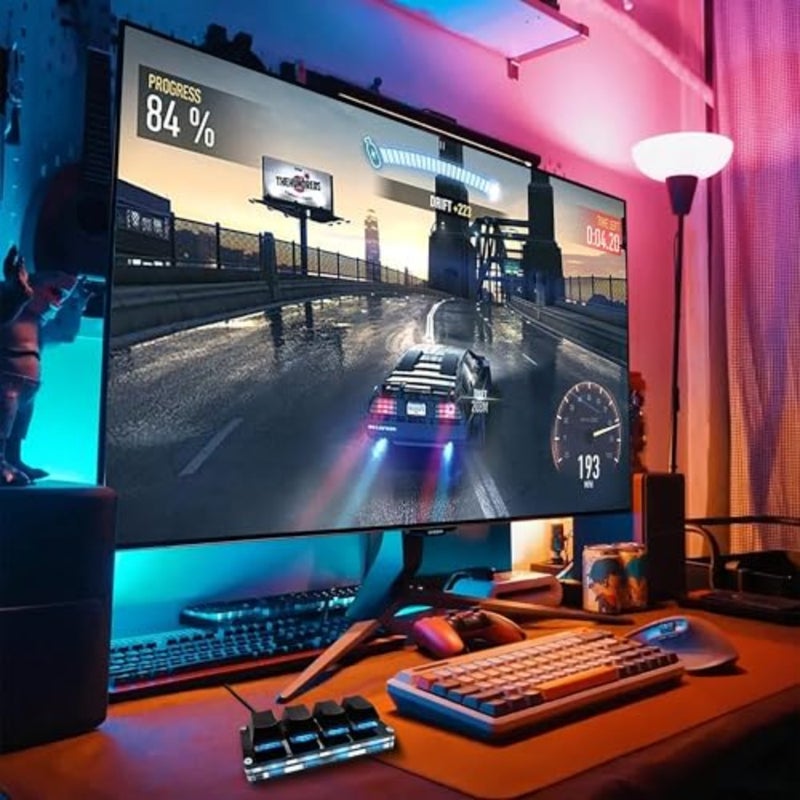 لوحة ماكرو للعمل والألعاب: ميكانيكية، RGB، أسود، اختصار Ctrl+A/X/C/V بأربعة مفاتيح بيد واحدة مع وظيفة تحديد الكل/القص/النسخ/اللصق - Image 5