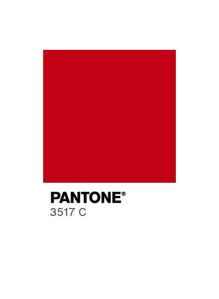 بيفت خيوط تي شيرت عادي رقبة مستديرة - أحمر (كبير، بوليقطن، بانتون 3517 C، طقم من 01 قطعة) - Image 3