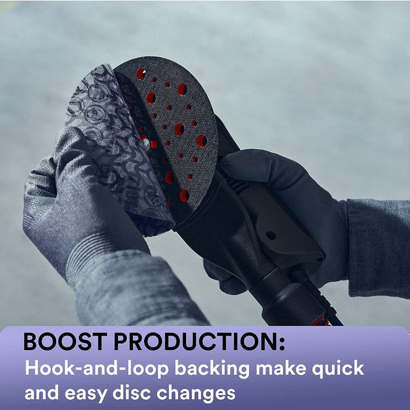 3M Xtract Net Disc 710W, 5 in, 12 Piece Multi-Pack Hook and Loop Sanding Discs, 80+, 120+, 180+, 220+, 240+, 320+, Virtually Dust-Free, Assorted Grades, 66584 - Image 4