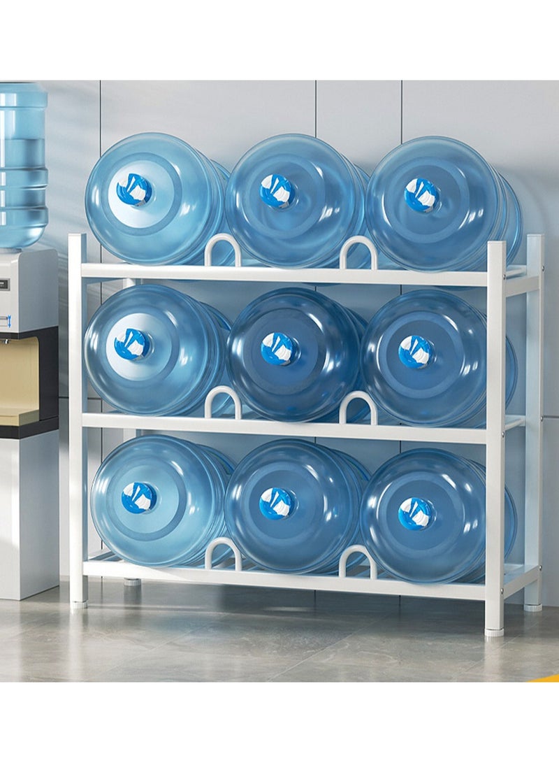  CityRiya-Long حامل زجاجات المياه، حامل زجاجات المياه سعة 5 جالون، 9 زجاجات، رف تخزين زجاجات المياه شديد التحمل، رف تبريد المياه، حامل تخزين زجاجات المياه للمطبخ والمنزل والمكتب - Image 2