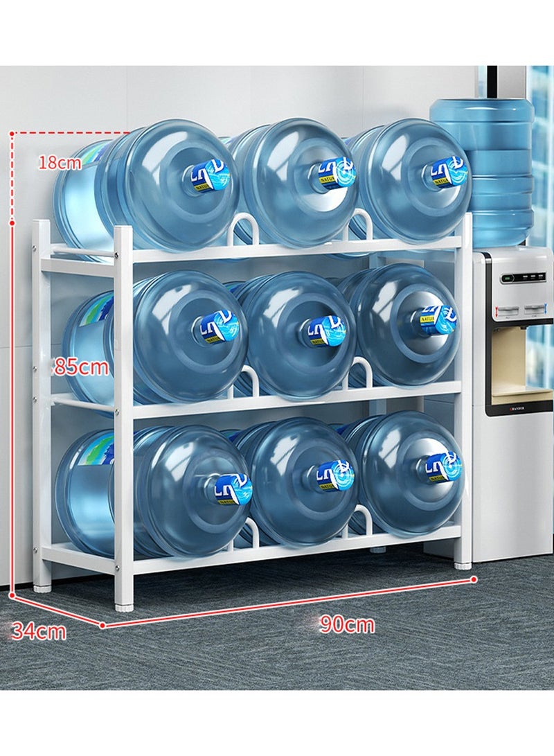  CityRiya-Long حامل زجاجات المياه، حامل زجاجات المياه سعة 5 جالون، 9 زجاجات، رف تخزين زجاجات المياه شديد التحمل، رف تبريد المياه، حامل تخزين زجاجات المياه للمطبخ والمنزل والمكتب - Image 3
