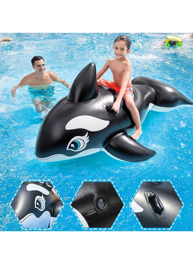 Giant Inflatable Killer Whale Pool Float – 193cm Ride-On Swim Toy for Kids & Adults  - Image 3