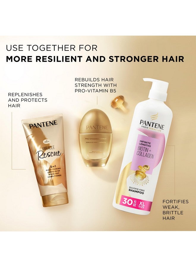 Pantene Miracle Rescue 3 in 1 Leave In Conditioner, Rinse off Conditioner, Heat Protectant for Hair, Detangler, Anti Frizz, Moisturizing, For All Hair Types, Safe for Color Treated Hair, 6.0 fl oz - Image 5