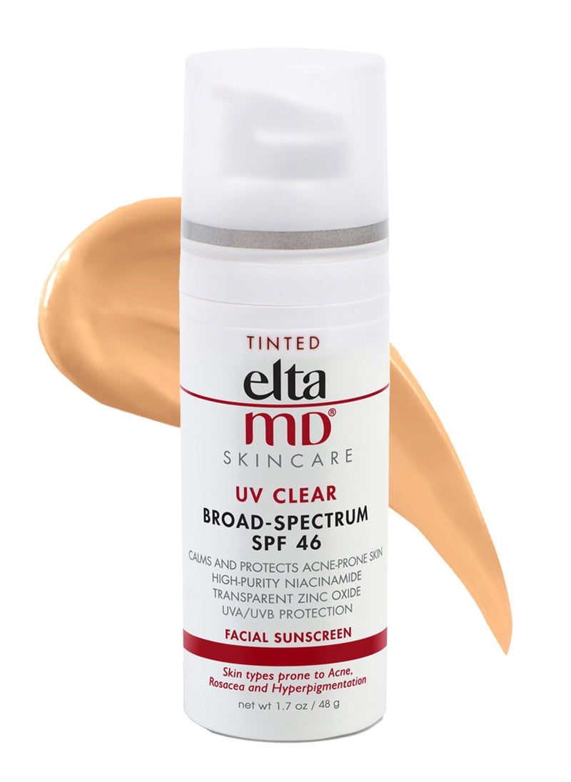 Elta MD UV Clear Broad Spectrum SPF 46 Moisturizing Facial Sunscreen, Protects Sensitive Skin and Acne Prone Skin, Can Easily Be Worn Alone or Under Makeup, Perfectly Blends Into Liquid Foundation  - Image 1