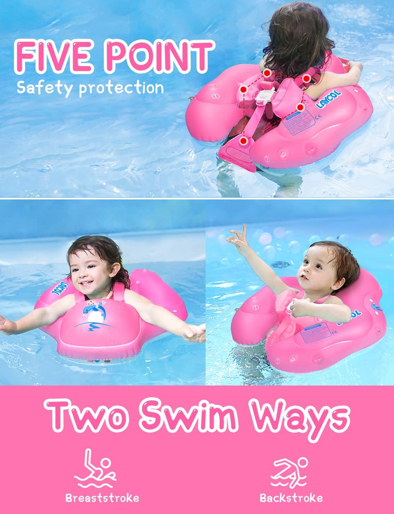 LAYCOL Baby Swimming Float with UPF50+ Sun Canopy Baby Floats for Pool No Flip Overbaby Pool for Baby Age of 3-36 Months - Image 5