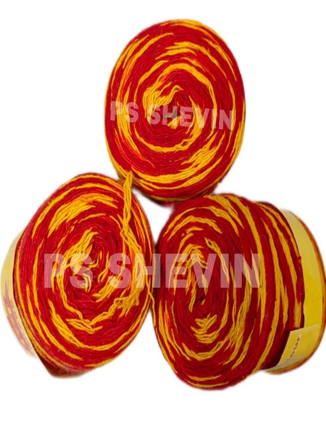 PS SHEVIN Big Moli Dhaga Kalawa Raksha Sutra Dhaga 100% Cotton Saced Thread Mota Dhaga Moli || Pooja Mauli Red and Yellow Colour Puja Kalawa for Hand |F_JM10 - Image 3