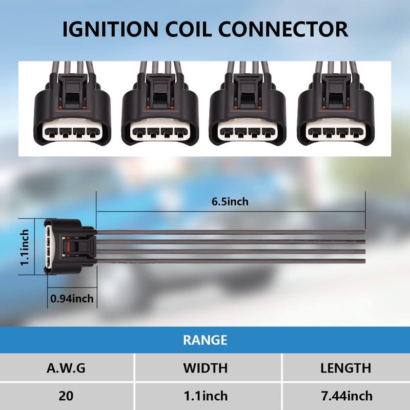 Performance Master Set of 4 Ignition Coils with Pigtail Harness - Image 3