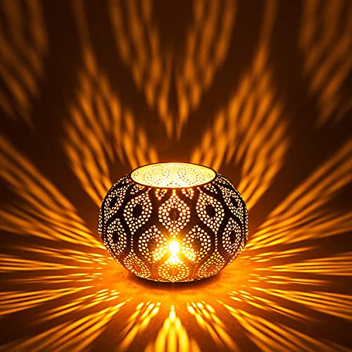 Incrizma Vintage Tealight Holders 19 cm | Garden Outdoor Lantern for Candles Tealights | Indoor Tea Lights Holder as Tea Party Accessories or Christmas Table Decorations (Tea-Lights Holder - 19 cm) - Image 1