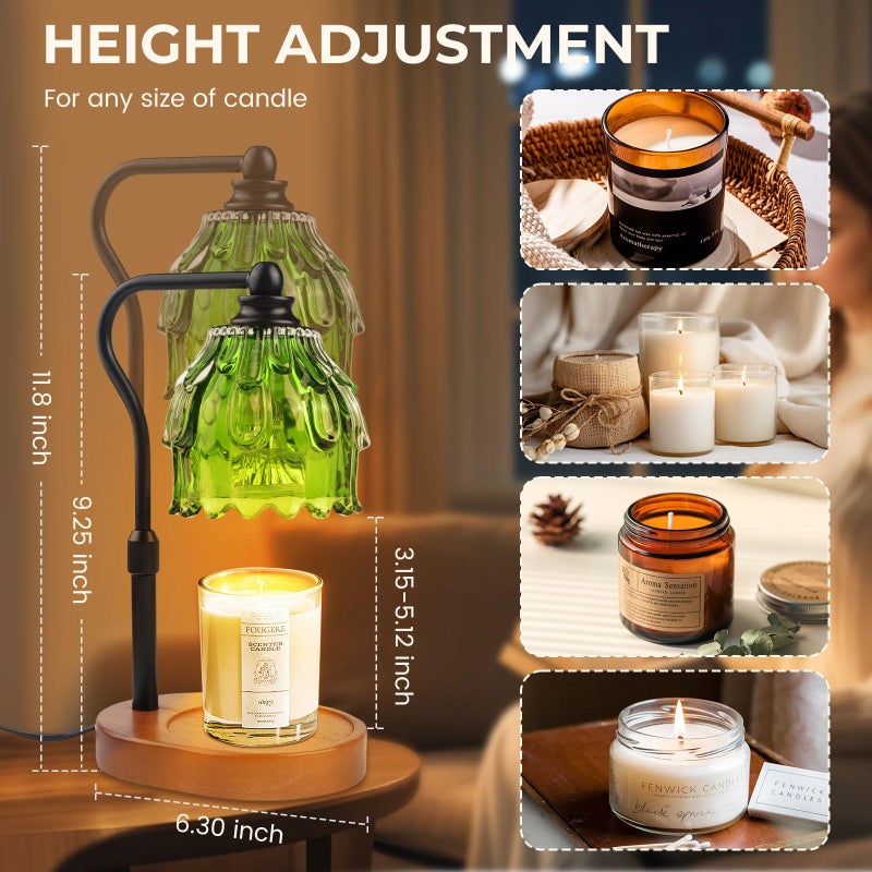 Fitrobust Candle Warmer Lamp with Timer and Wireless Remote Control, Dimmable Candle Warmer for Jar Candles, Height Adjustable Wax Melts Warmer, House Warming Gifts New Home Decor, Gifts for Women Mom - Image 3