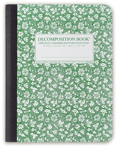 Decomposition Parsley College Ruled Composition Notebook - 9.75 x 7.5 Journal with 160 Lined Pages - Cute Notebooks for School Supplies, Home & Office - 100% Recycled Paper - Made in USA - Image 1