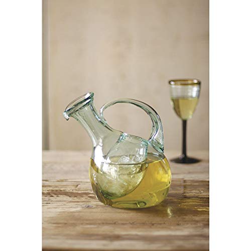 Kalalou CRL4047 Tilted White Wine Decanter With Ice Pocket, One Size, Green - Image 4