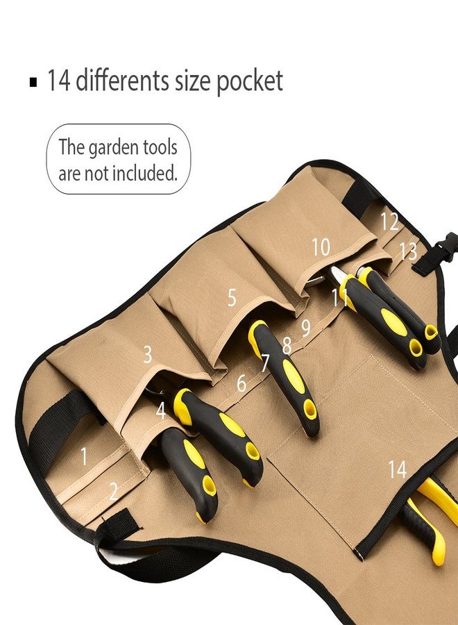BOJECHER Garden Apron for Men Women with 14 Pockets, Gardening Tool Work Aprons - Image 4