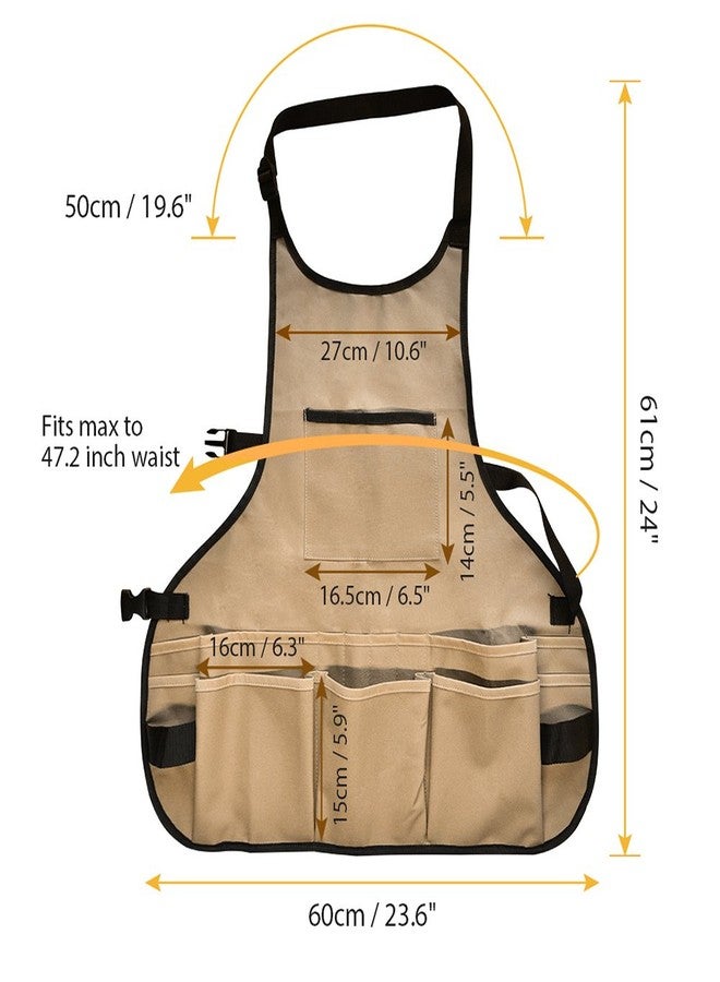 BOJECHER Garden Apron for Men Women with 14 Pockets, Gardening Tool Work Aprons - Image 2