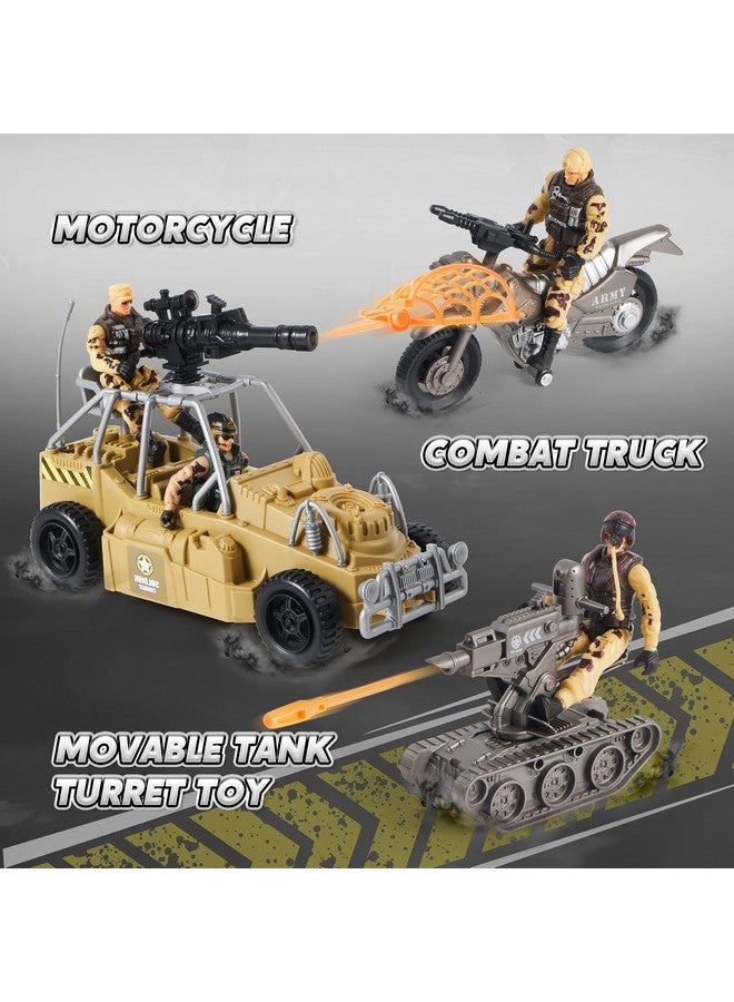 جوين مجموعة ألعاب القاعدة العسكرية من JOYIN تتضمن مركبات الجيش وشخصيات رجال الجيش وملحقات معدات الأسلحة وألعاب القتال العسكرية - Image 3