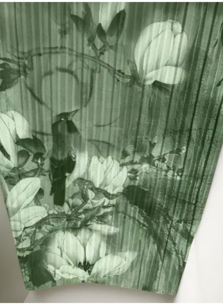 بنطلون واسع الساق مطوي بمقاس حر مع رباط مطاطي - Image 3