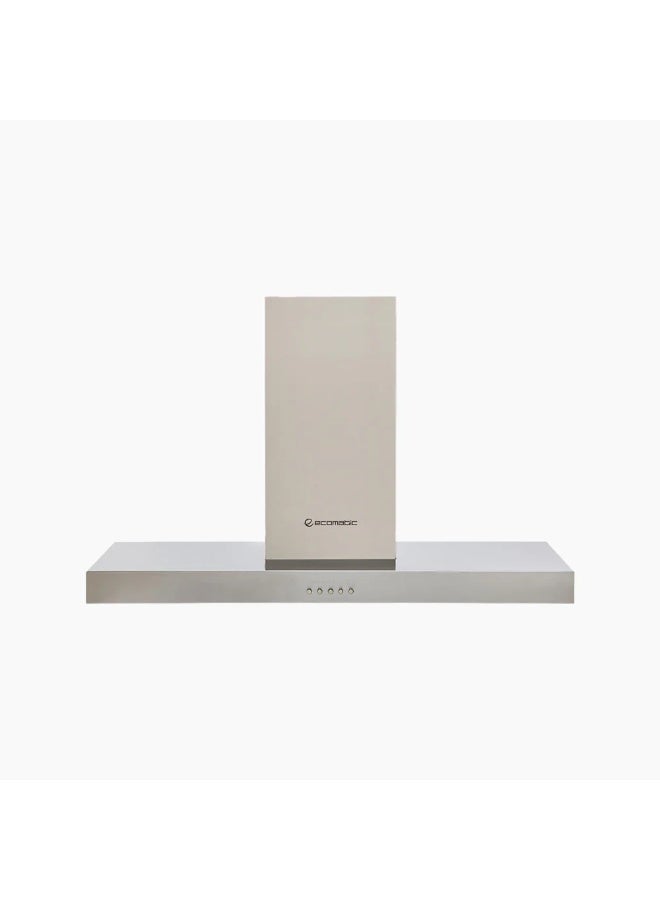 إيكو ماتك شفاط مطبخ 90 سم استانلس ستيل– تصميم حرف T-قوة شفط 1000 م³/الساعة – فلاتر معدنية – فلاتر كربون – 3سرعات-إضاءة LED - Image 1