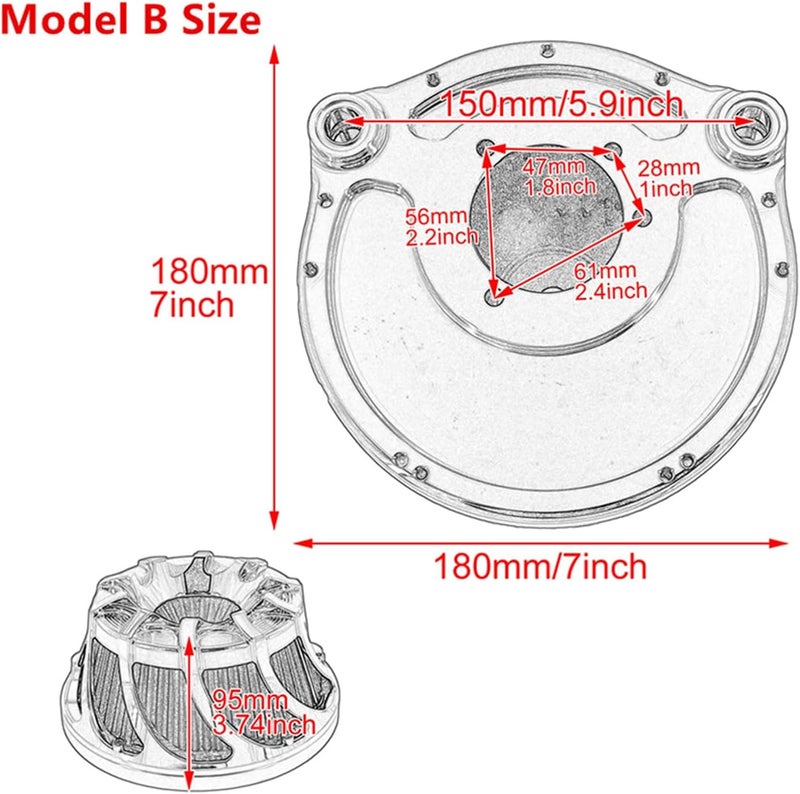 DEMULAX CNC Motorcycle Air Filter for Harley Models - Image 3