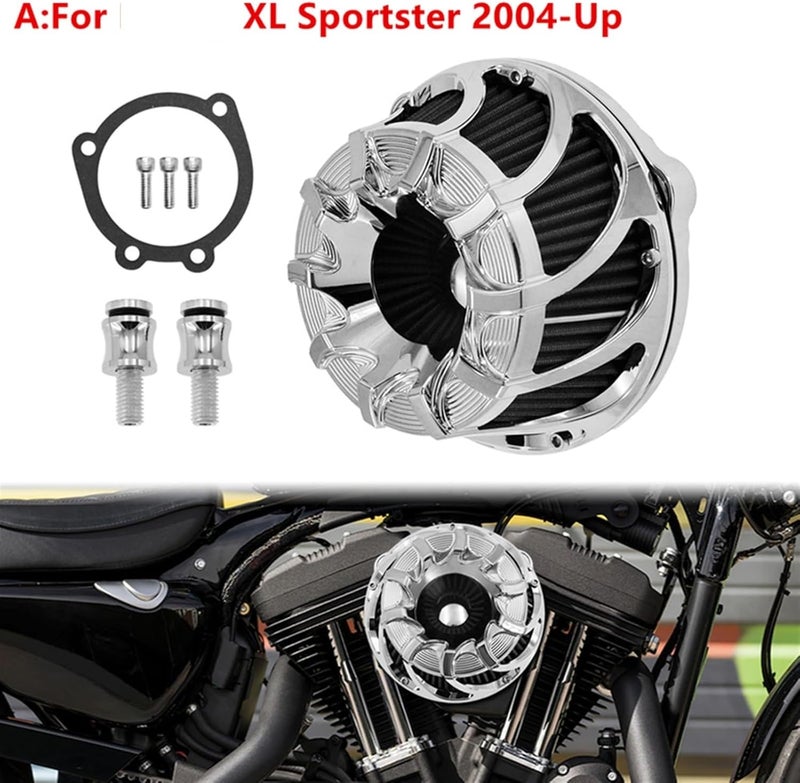 DEMULAX CNC Motorcycle Air Filter for Harley Models - Image 2