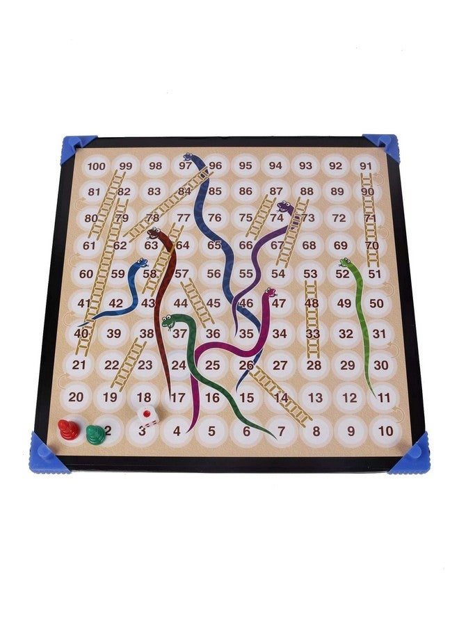 RATNA'S Table TOP Family Fun Excellent Ludo Snakes and LADDERS Board Game with Stand - Image 1