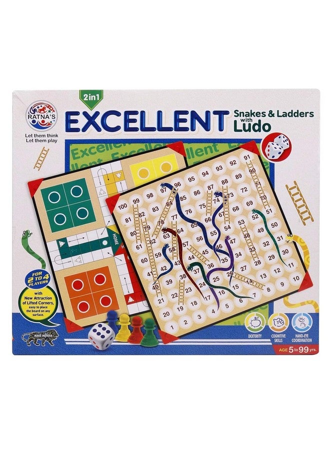RATNA'S Table TOP Family Fun Excellent Ludo Snakes and LADDERS Board Game with Stand - Image 2