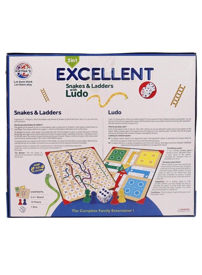 RATNA'S Table TOP Family Fun Excellent Ludo Snakes and LADDERS Board Game with Stand - Image 5