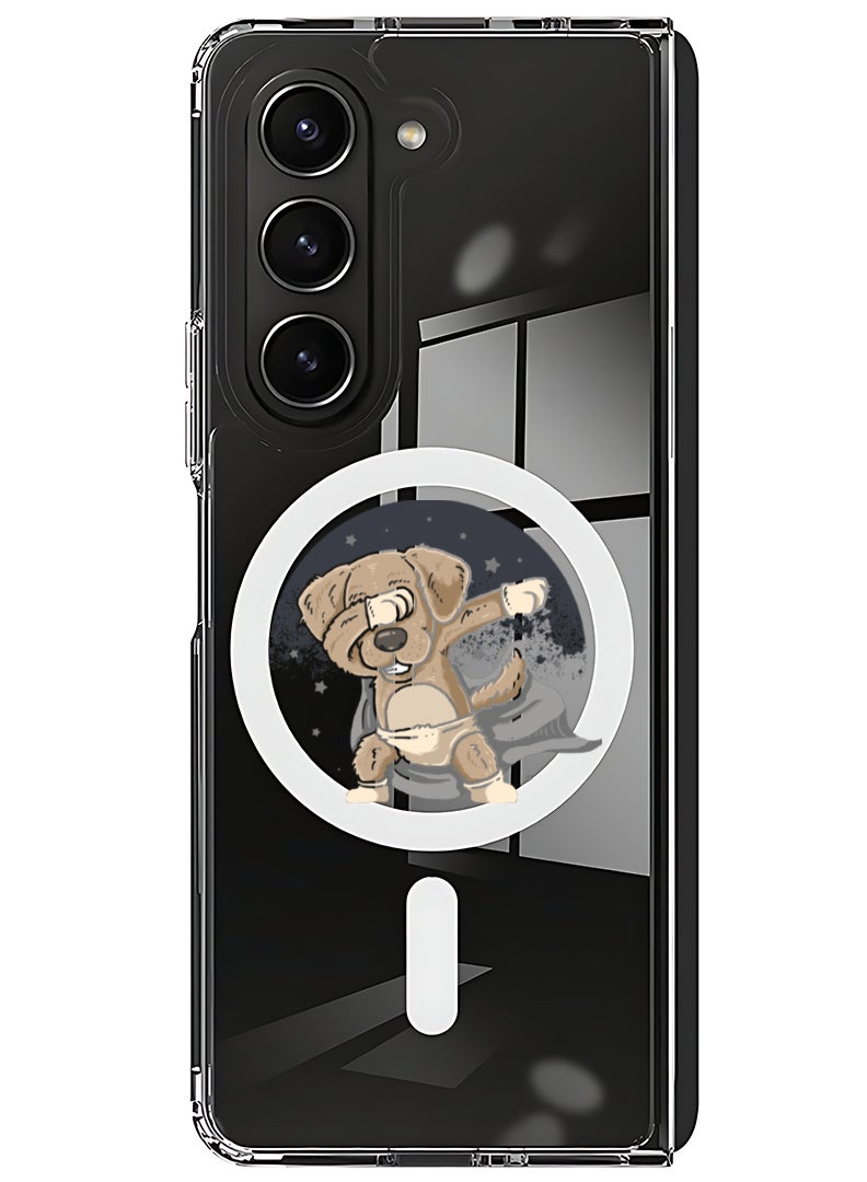 Theodor Magnetic Case for Samsung Galaxy Z Fold 6 Compatible with MagSafe Wireless Charging, Shockproof Phone Bumper Cover dab dog  - Image 1