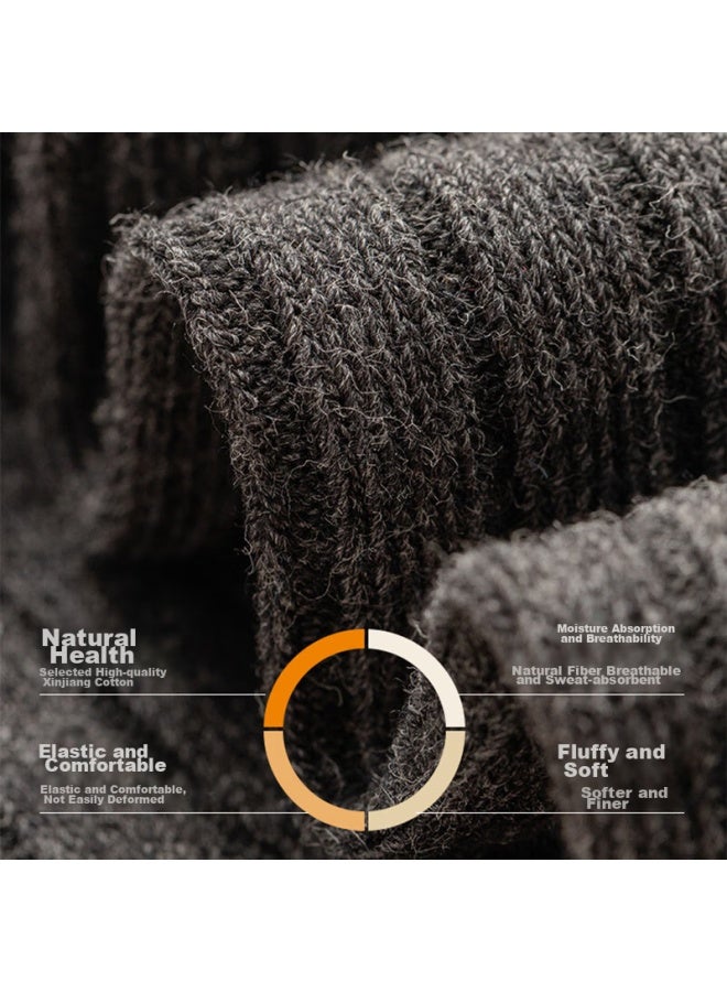 LANG SHA Langsha Men's Thick Autumn And Winter Drawstring Combed Cotton Mid-tube Socks Men's Antibacterial And Odor-resistant Casual Versatile Business Long Socks - Image 2