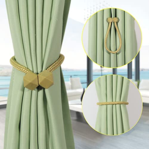 ULTRINA Magnetic Curtain Tiebacks 2 PCS Curtain Clips Rope Holdbacks Curtain Weaving Holder Buckles for Home Office Decoration. - Image 3