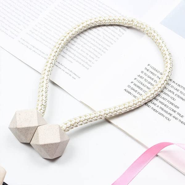 ULTRINA Magnetic Curtain Tiebacks 2 PCS Curtain Clips Rope Holdbacks Curtain Weaving Holder Buckles for Home Office Decoration. - Image 4
