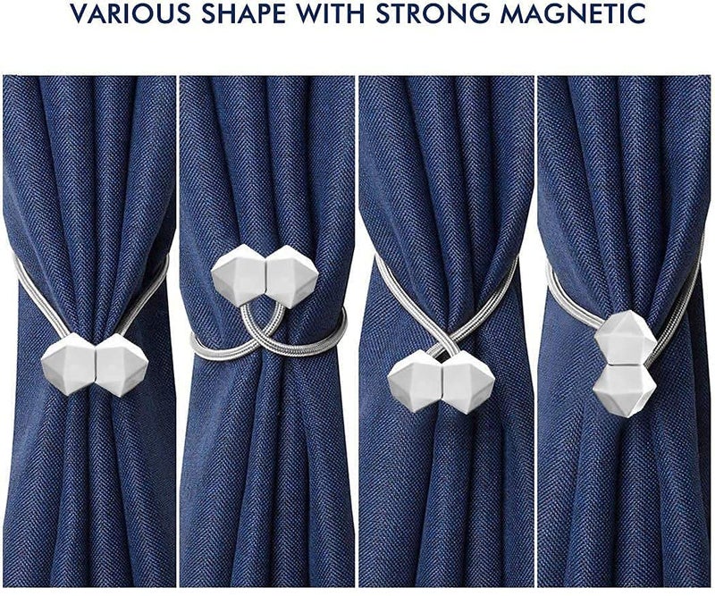 ULTRINA Magnetic Curtain Tiebacks 2 PCS Curtain Clips Rope Holdbacks Curtain Weaving Holder Buckles for Home Office Decoration. - Image 5