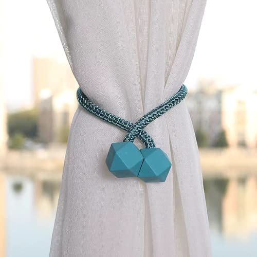 ULTRINA Magnetic Curtain Tiebacks 2 PCS Curtain Clips Rope Holdbacks Curtain Weaving Holder Buckles for Home Office Decoration. - Image 2
