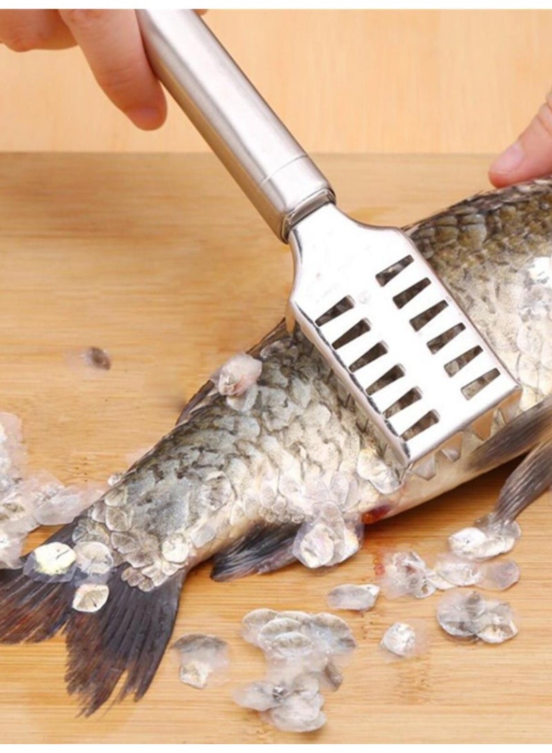 1pc Stainless Steel Fish Scale Remover - Efficient, Multipurpose Kitchen Tool To Quickly And Easily Clean Fish, Great For Removing Scales And Debris, Fish Scaler, Easy To Clean, Durable And Safe, Kitchen Gadget, Kitchen Accessory, Cookware  - Image 3