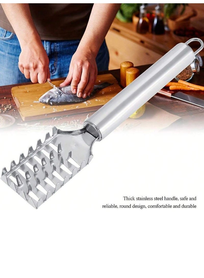 1pc Stainless Steel Fish Scale Remover - Efficient, Multipurpose Kitchen Tool To Quickly And Easily Clean Fish, Great For Removing Scales And Debris, Fish Scaler, Easy To Clean, Durable And Safe, Kitchen Gadget, Kitchen Accessory, Cookware  - Image 5